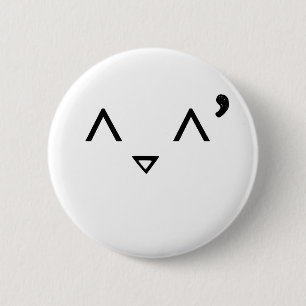 Chapa Redonda De 5 Cm Emoticon: Avergonzado