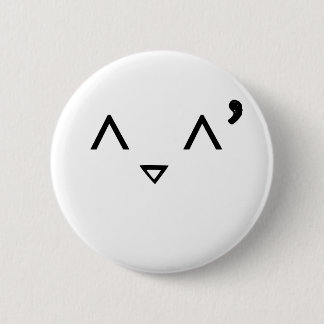 Chapa Redonda De 5 Cm Emoticon: Avergonzado