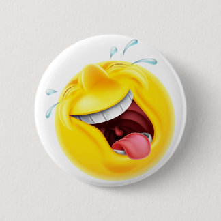 Chapa Redonda De 5 Cm Emoticon de Emoji de risas
