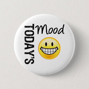 Chapa Redonda De 5 Cm Emoticon muy feliz de hoy del humor