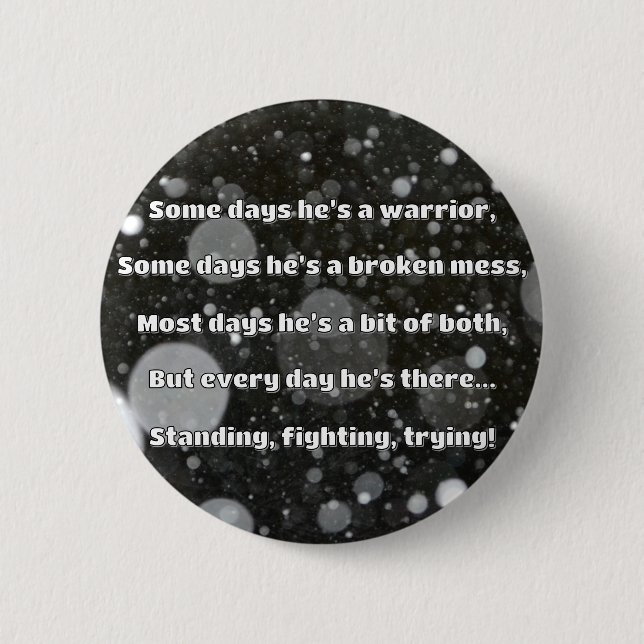 Chapa Redonda De 5 Cm Empath Strength Positive Cita Animation (Anverso)