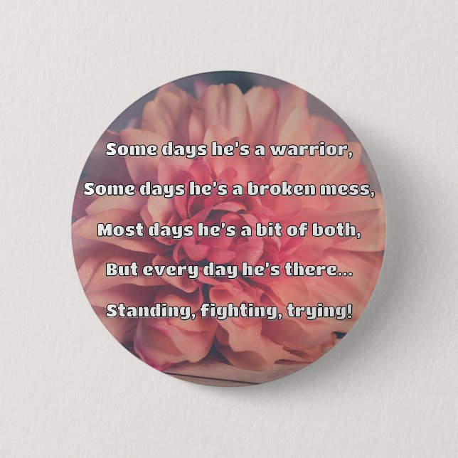 Chapa Redonda De 5 Cm Empath Strength Positive Cita Animation (Anverso)