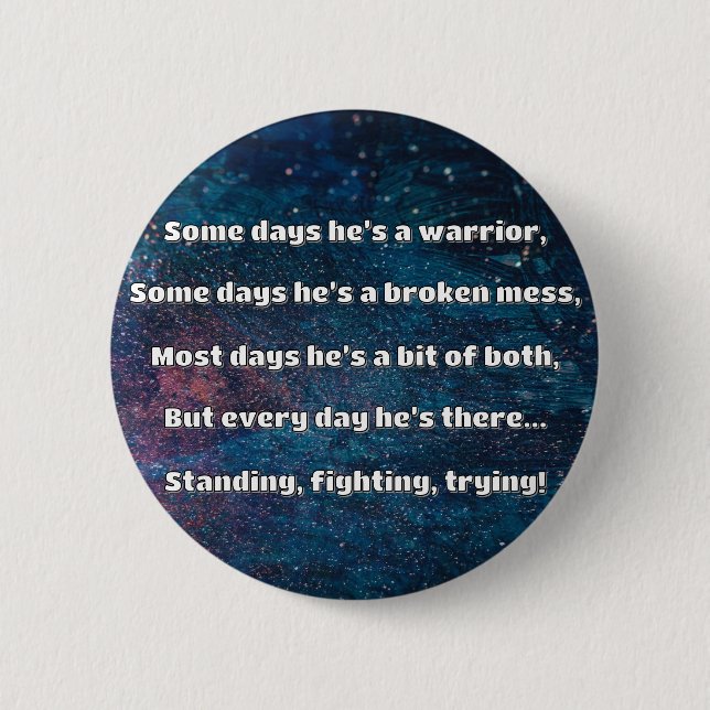 Chapa Redonda De 5 Cm Empath Strength Positive Cita Animation (Anverso)