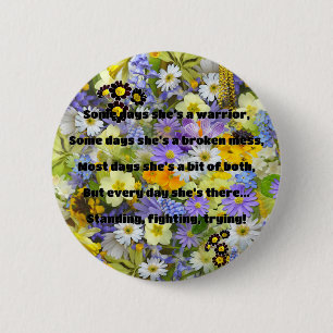 Chapa Redonda De 5 Cm Empath Strength Positive Cita Animation