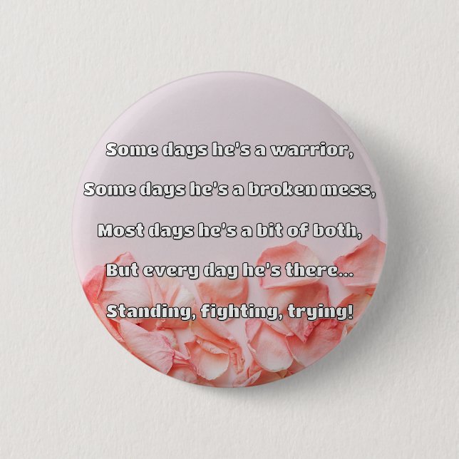 Chapa Redonda De 5 Cm Empath Strength Positive Cita Animation (Anverso)