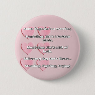 Chapa Redonda De 5 Cm Empath Strength Positive Cita Animation