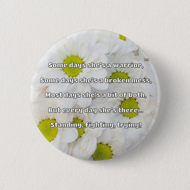 Chapa Redonda De 5 Cm Empath Strength Positive Cita Animation (Anverso)
