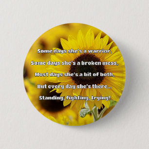 Chapa Redonda De 5 Cm Empath Strength Positive Cita Animation