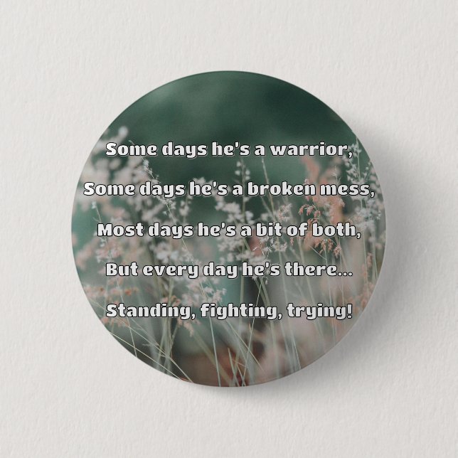 Chapa Redonda De 5 Cm Empath Strength Positive Cita Animation (Anverso)