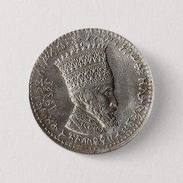 Chapa Redonda De 5 Cm Emperador Selassie I Pin