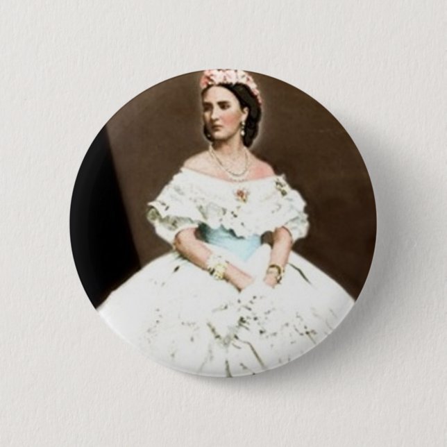 Chapa Redonda De 5 Cm Emperatriz Carlota (Anverso)