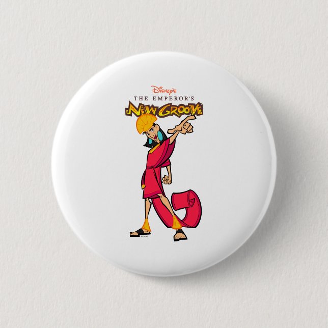 Chapa Redonda De 5 Cm Emperors New Groove Kuzco  (Anverso)