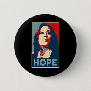 Chapa Redonda De 5 Cm Empoderar la esperanza alegría Kamala Harris Obama