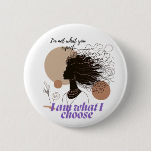 Chapa Redonda De 5 Cm Empowered Woman Boho Art – I Am What I Choose
