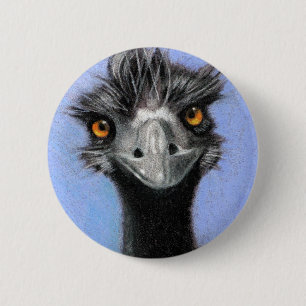 CHAPA REDONDA DE 5 CM EMU: ARTE DEL LÁPIZ DEL COLOR: REALISMO