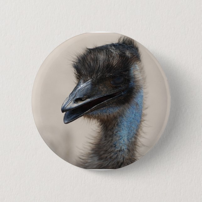 Chapa Redonda De 5 Cm Emu azul (Anverso)