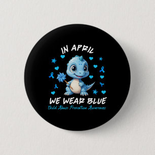 Chapa Redonda De 5 Cm En Abril Usamos Abuso Azul Infantil Pr