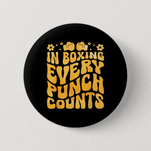 Chapa Redonda De 5 Cm En Boxing Every Punch Cuenta A Atleta Deportivo Bo