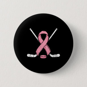 Chapa Redonda De 5 Cm (en Ck) Mes del Cáncer de Mama de Hockey sobre Hie