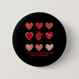 Chapa Redonda De 5 Cm En Febrero Usamos Red Chd Awareness Heart Diseas