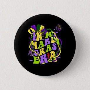 Chapa Redonda De 5 Cm En la era de mi Mardi Gras, símbolo de corazón de 