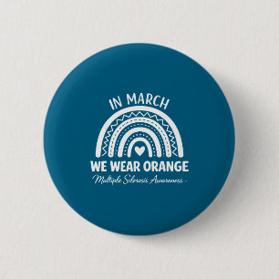 Chapa Redonda De 5 Cm En marzo usa naranja para la esclerosis múltipleEn