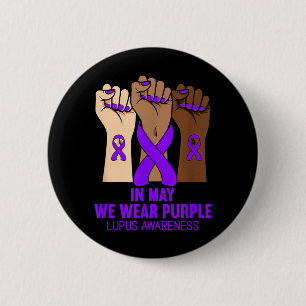 Chapa Redonda De 5 Cm En mayo usamos morado Mes de concienciación sobre