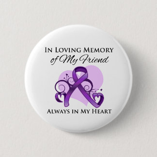 Chapa Redonda De 5 Cm En memoria de mi amigo - Cáncer de páncreas