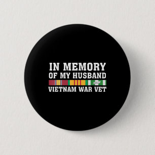 Chapa Redonda De 5 Cm En Memoria De Mi Esposo, Veterana Familia Vietnam