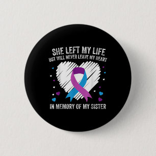 Chapa Redonda De 5 Cm En Memoria De Mi Hermana Amada Prevención Del Suic
