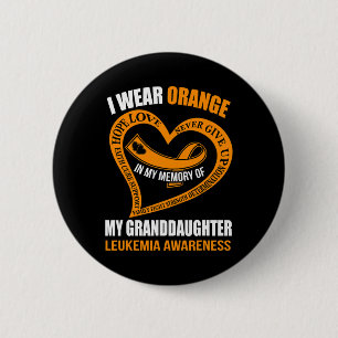 Chapa Redonda De 5 Cm En memoria de mi nieta LEUKEMIA AWARENES