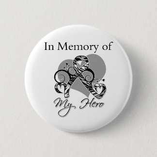 Chapa Redonda De 5 Cm En memoria del cáncer neuroendocrino de mi héroe