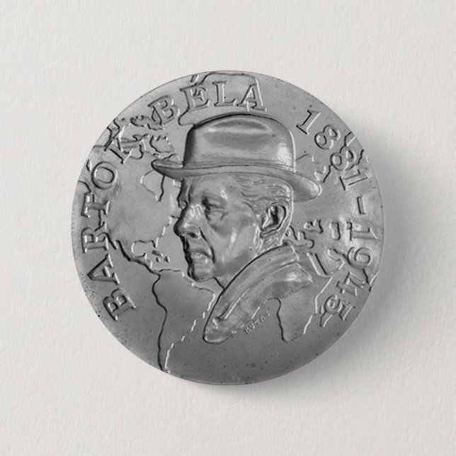 CHAPA REDONDA DE 5 CM EN MEMORIAM BARTÓK BÉLA (Anverso)