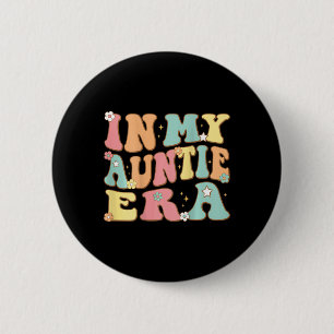 Chapa Redonda De 5 Cm En mi era de la tía (atrás) Groovy retro para la t