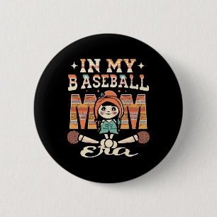 Chapa Redonda De 5 Cm En Mi Era de Mamá de Béisbol