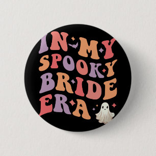 Chapa Redonda De 5 Cm En Mi Era de Novia Espantosa Boda de Halloween Nov