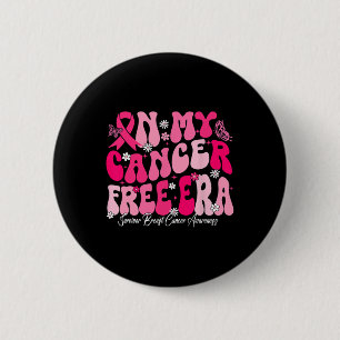 Chapa Redonda De 5 Cm En mi era libre de cáncer, sobreviviente de cáncer