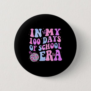 Chapa Redonda De 5 Cm En mis 100 días de escuela, retro disco 100 días