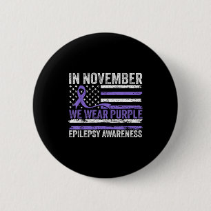 Chapa Redonda De 5 Cm En noviembre usa morado conciencia epilepsia