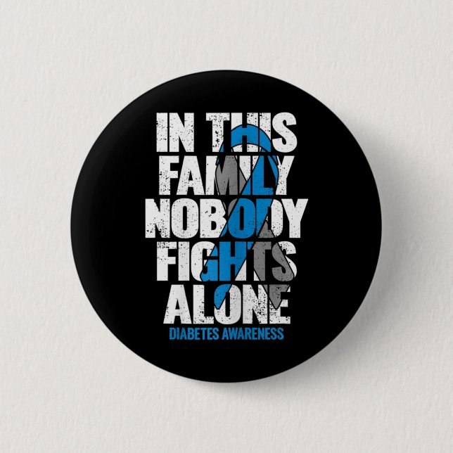 Chapa Redonda De 5 Cm En Noviembre Usamos Diabetes Diabéticos Azules T1d (Anverso)