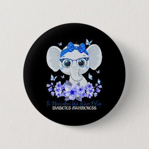 Chapa Redonda De 5 Cm En Noviembre Usamos El Elefante Azul T1d Diabetes