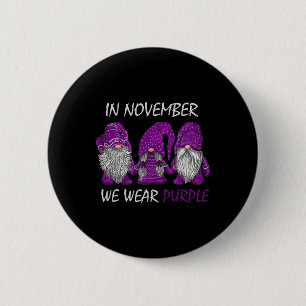 Chapa Redonda De 5 Cm En Noviembre Usamos Purple - Alzheimer Awareness G