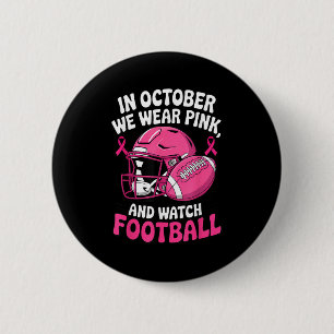 Chapa Redonda De 5 Cm En Octubre Usamos Awa El Cáncer De Fútbol Rosado