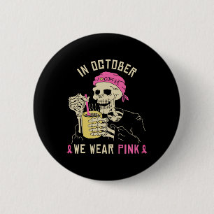 Chapa Redonda De 5 Cm En Octubre, Usamos Bebés Rosados Para Halloween Dr