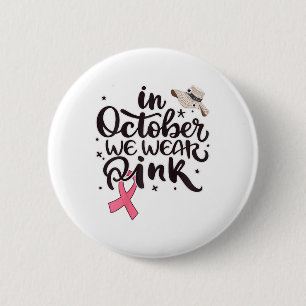 Chapa Redonda De 5 Cm En Octubre Usamos Conciencia Rosa Del Cáncer De Ma