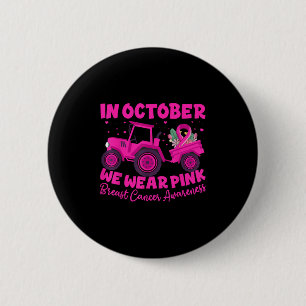 Chapa Redonda De 5 Cm En Octubre Usamos Granja De Cáncer De Mama Tractor