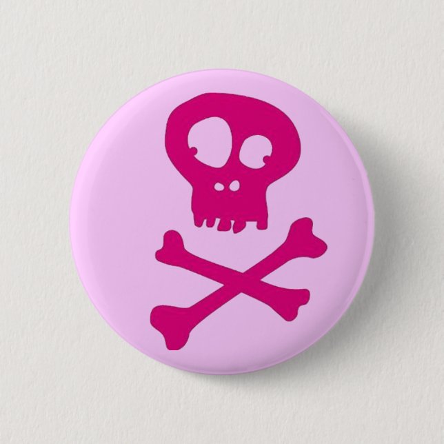 Chapa Redonda De 5 Cm En rosa para Halloween - (Anverso)