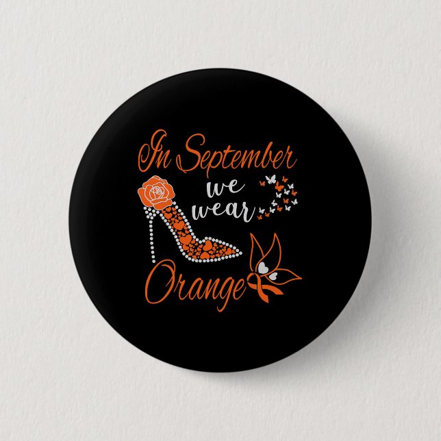 Chapa Redonda De 5 Cm En Septiembre Usamos Un Mon De Concienciación Sobr (Anverso)