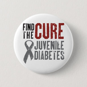 Chapa Redonda De 5 Cm Encuentre la diabetes juvenil de la curación