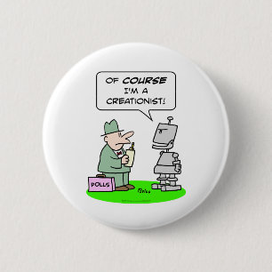 Chapa Redonda De 5 Cm encuestas de la religión del curso del robot del